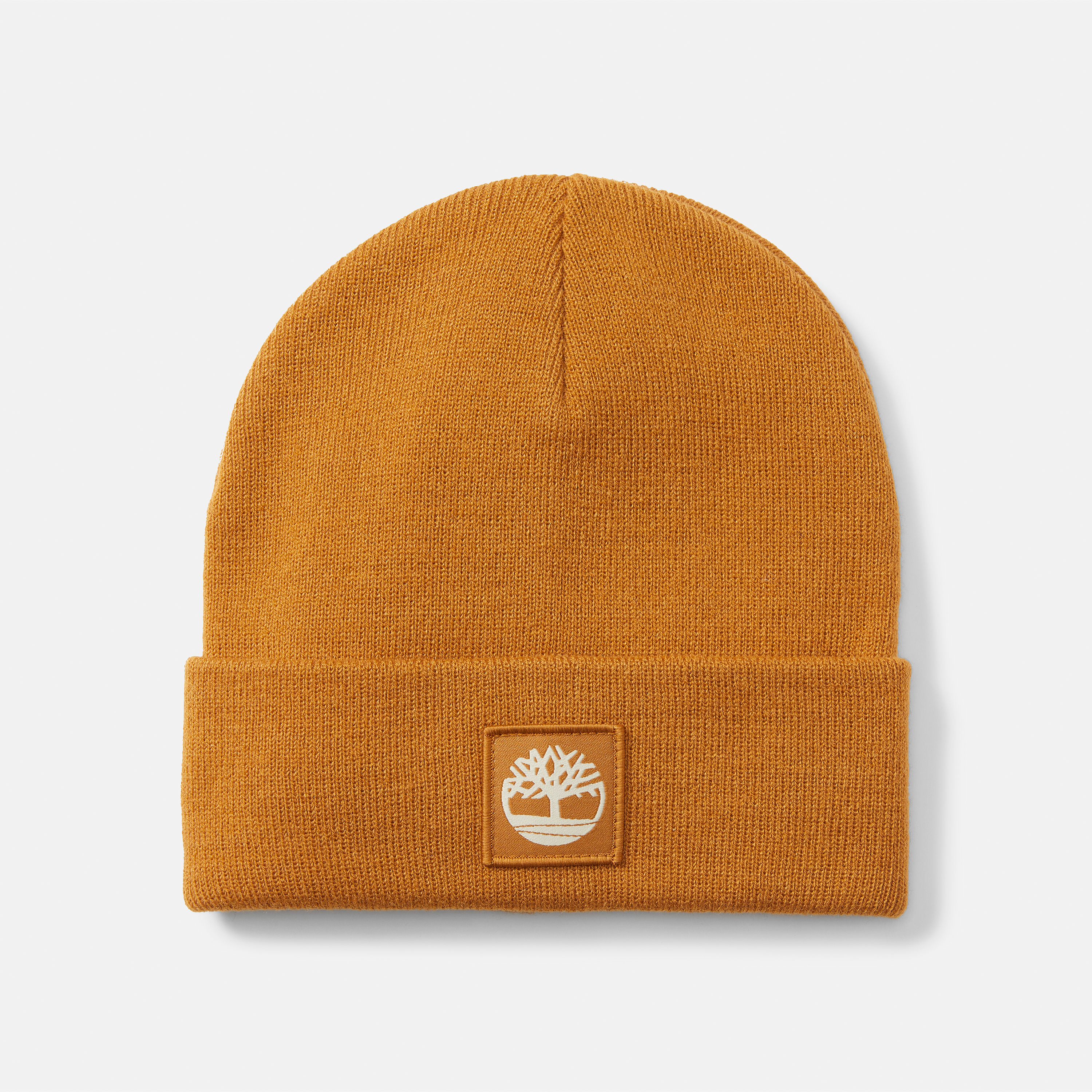 Gorro com Dobra com Emblema Tonal Sem Género em amarelo