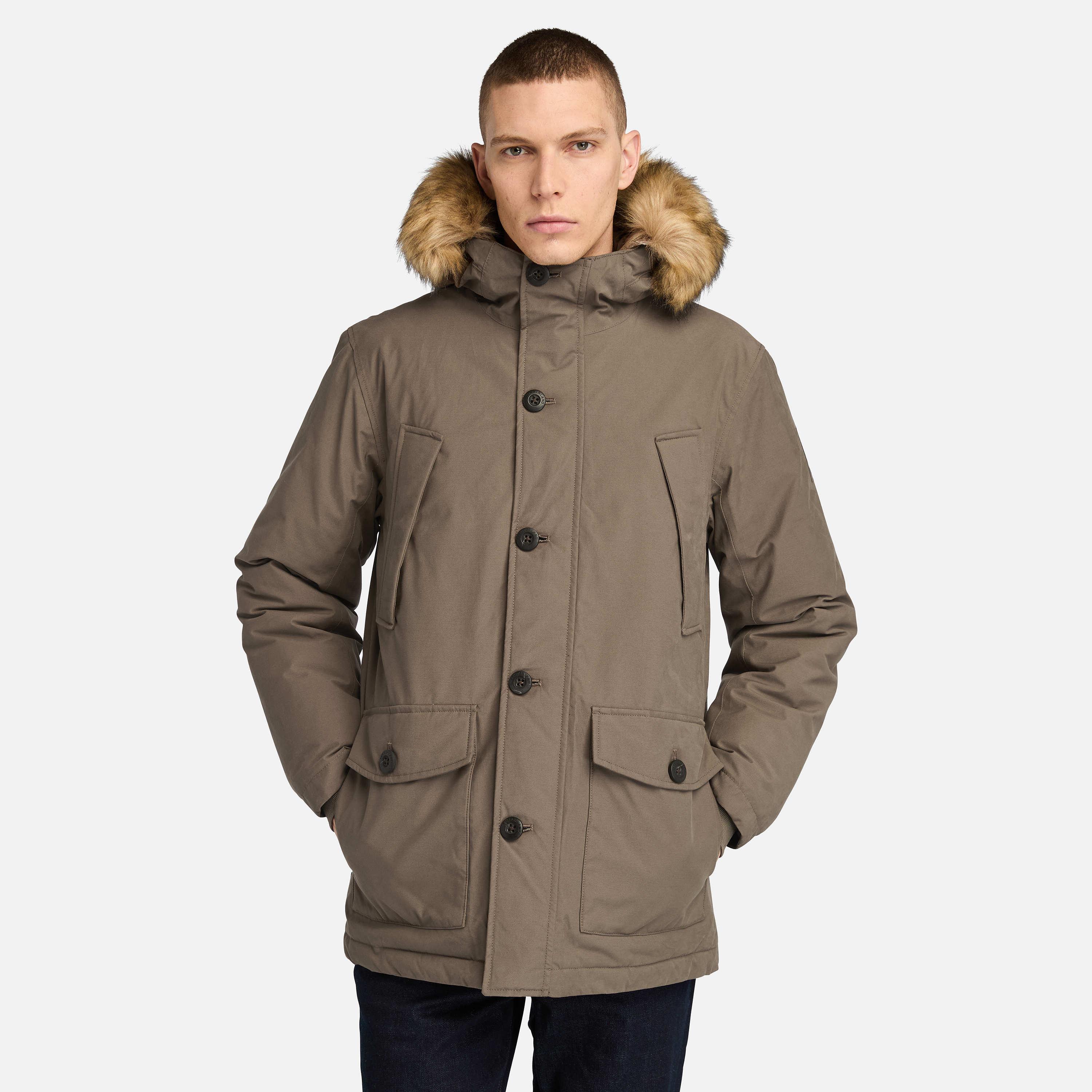 Parka Impermeável Scar Ridge para Homem em castanho