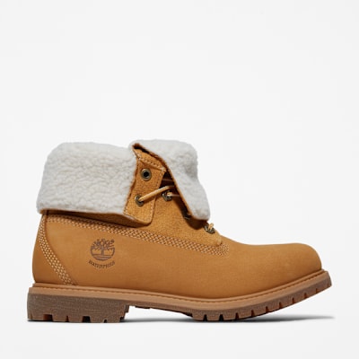 Timberland Warm-Lined Waterproof Roll-Top Boot for Women in Yellow, Woman, Yellow
