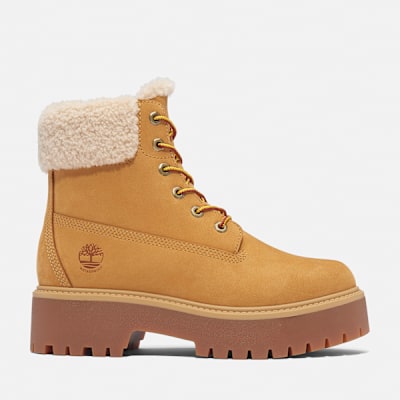 Timberland Stone Street Platform Warm-Lined Waterproof Boot for Women in Yellow, Woman, Yellow