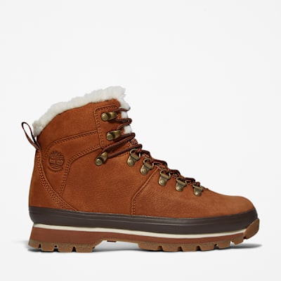 Timberland Warm-Lined Waterproof Euro Hiker for Women in Brown, Woman, Brown