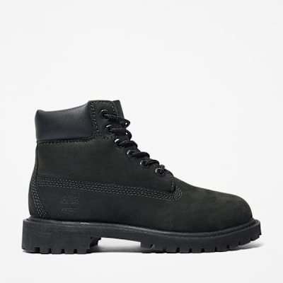Timberland Premium 6-Inch Waterproof Boot for Youth in Black, Black