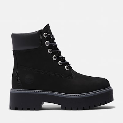 Timberland Stone Street Platform 6-Inch Waterproof Boot for Women in Black, Woman, Black