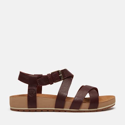 Timberland Malibu Waves Backstrap Sandal for Women in Burgundy, Woman, Burgundy
