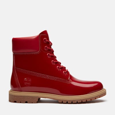 Timberland Patent Leather Premium 6-Inch Waterproof Boot for Women in Red, Woman, Red