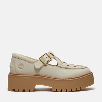 Timberland Stone Street Platform Buckle Shoe for Women in Light Beige, Woman, Beige