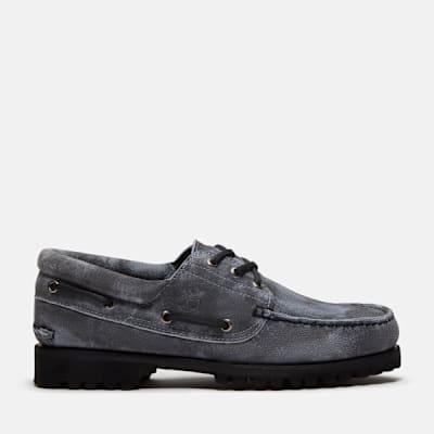 Timberland Mix Tape Authentic 3-Eye Lug Boat Shoe for Men in Light Grey, Man, Grey