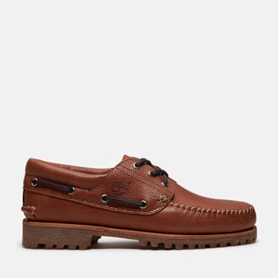 Timberland Road Trip 3-Eye Lug Handsewn Boat Shoe for Men in Brown/Dark Grey, Man, Brown
