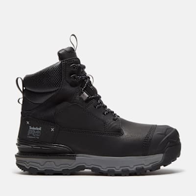 Timberland Boondock Ultralight 6" Composite-Toe Waterproof Work Boot for Men in Black, Man, Black