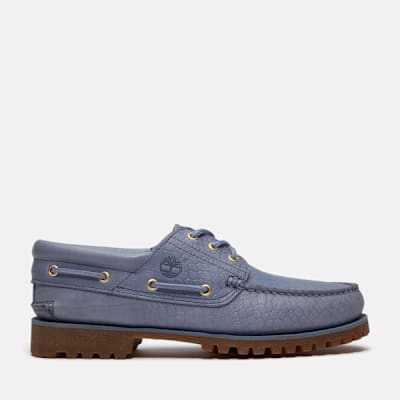 Timberland All Gender Authentic 3-Eye Lug Handsewn Boat Shoe in Blue, Blue