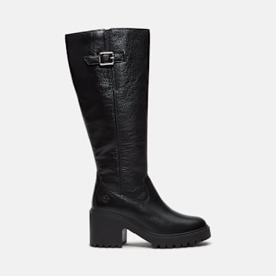 Timberland Stone Heights Tall Side Zip Boot for Women in Black, Woman, Black