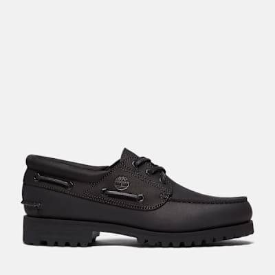 Timberland Authentic 3-Eye Boat Shoe for Men in Black, Man, Black