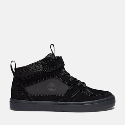 Timberland Stone Jump Mid Hook-and-Loop Trainer for Toddler in Black, Black