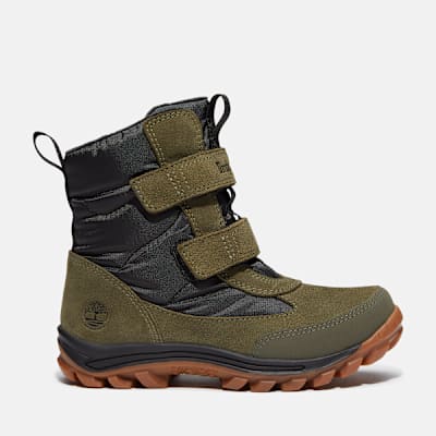 Timberland Chillberg Hook-and-Loop Snow Boot for Toddler in Dark Green, Green