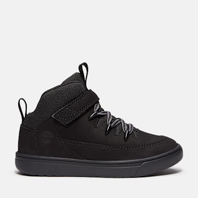 Timberland Lisbon Street Mid Hook-and-Loop Trainer for Junior in Black, Black
