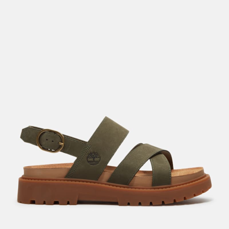 Timberland Clairemont Way Backstrap Sandal for Women in Dark Green, Woman, Green