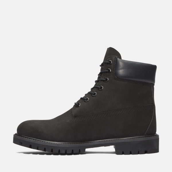 Timberland Premium 6 Inch Lace Up Waterproof Boot for Men in Black