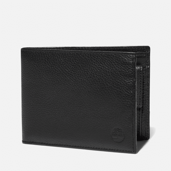 Timberland - Kennebunk Leather Bifold Wallet With Coin Pocket for Men in Black, Man, Black