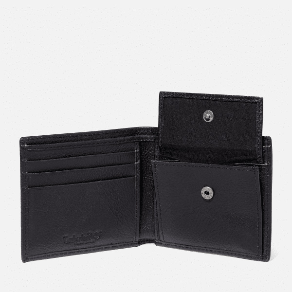 Portafoglio Bifold con Portamonete Kennebunk da Uomo in colore nero
