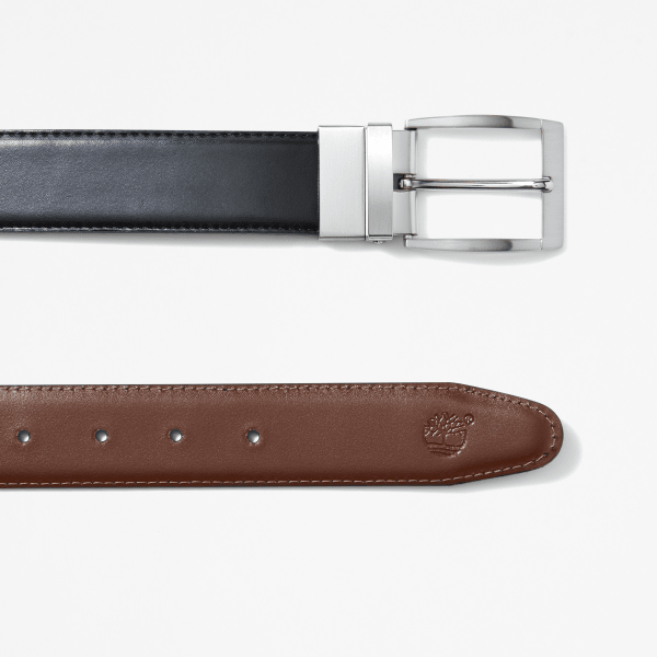 Bay Ridge 35mm Classic Reversible Leather Belt for Men in Brown
