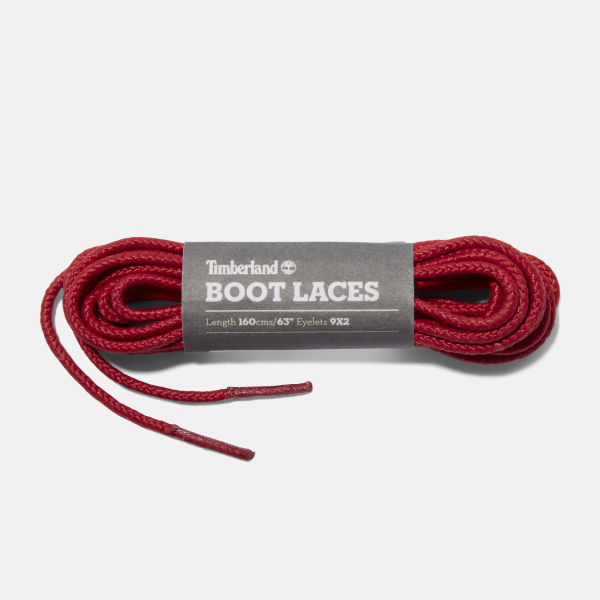 Timberland 160 Cm/63" Lange Vervangende Bootveters In Rood Rood, Grootte ALLE