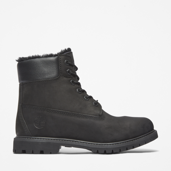 Timberland Premium 6 Inch Boot Voor Dames In Zwart Zwart, Grootte 42