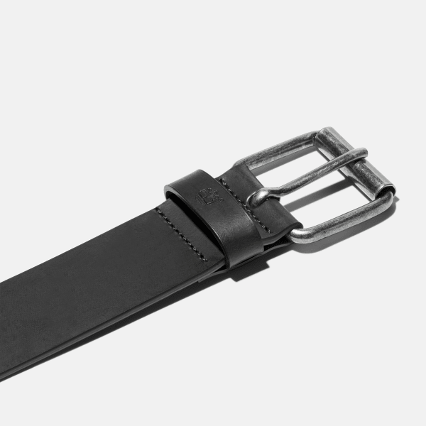 40mm Leather Belt for Men in Black