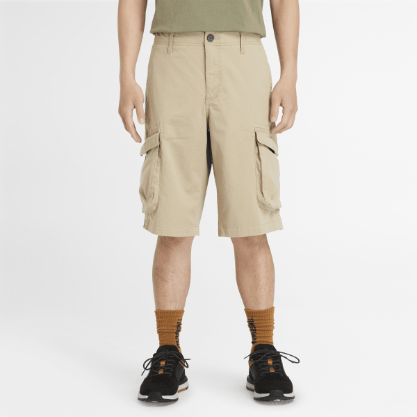 Timberland - Timberland Heritage cargoshort van keperstof voor heren in beige, Man, Beige, Grootte: 30