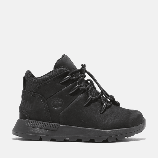 Timberland - Sprint Trekker Mid Trainer for Toddler in Black, Black, Size: 11.5