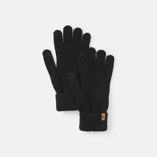 Timberland - Uniseks touchscreenhandschoenen met omslag in zwart, unisex, zwart, Grootte: SM