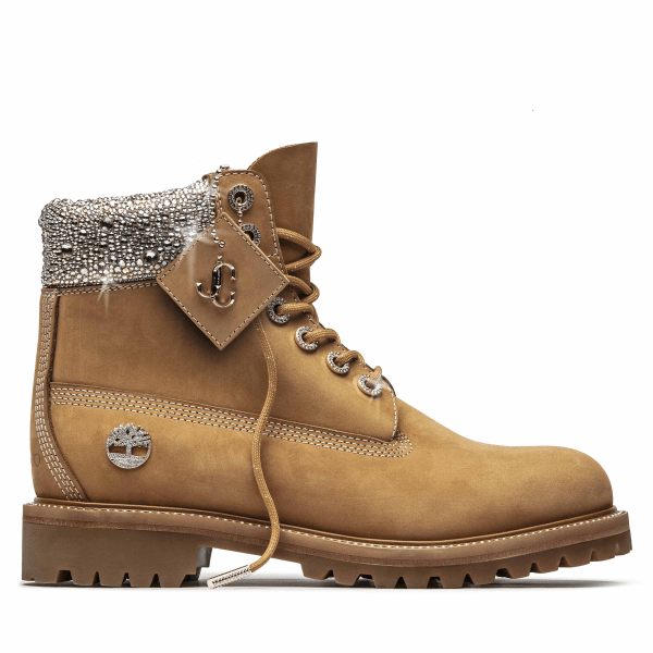 Jimmy Choo x Timberland 6-Inch-Stiefel für Herren in Gelb mit Strass
