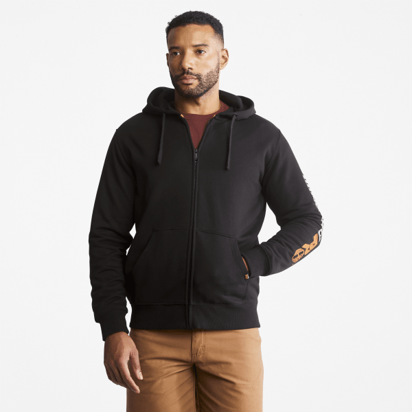 Timberland - Hood Honcho Sweatshirt met rits voor heren in zwart, Man, zwart, Grootte: L