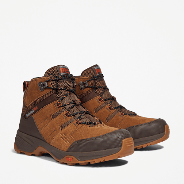 Switchback Steel Toe Work Hiking Boot for Men in Brown