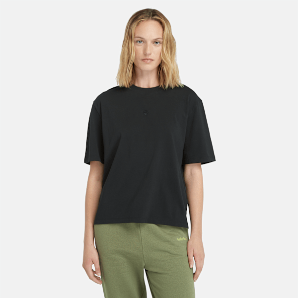 Timberland - Lush T-shirt met korte mouwen voor dames in zwart, Vrouw, zwart, Grootte: XXL