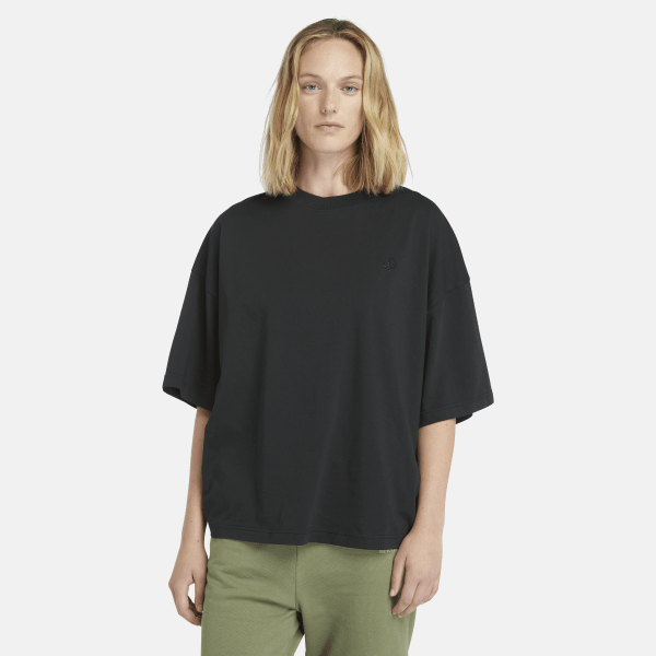 Timberland - Dunstan oversized T-shirt voor dames in zwart, Vrouw, zwart, Grootte: XXL