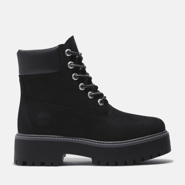 Timberland - Stone Street 6-Inch Waterproof Platform Boot for Women in Black, Woman, Black, Size: 4