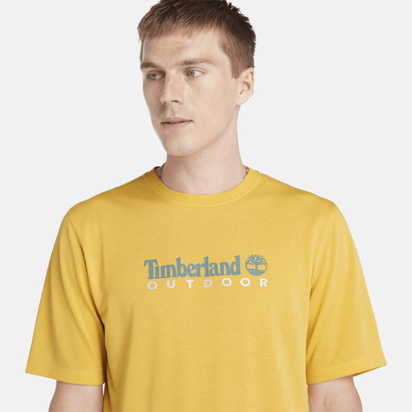 Timberland Anti-uv Printed T-Shirt For Men in Yellow, Size XXL