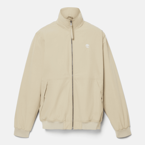 Waterproof Bomber Jacket for Men in Beige