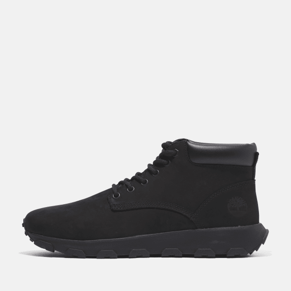 Winsor Park Mid Lace Up Trainer for Men in Black