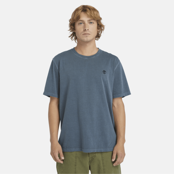 Timberland Dunstan Garment T-Shirt Mannen,Unisex op kleur blauw, Maat L