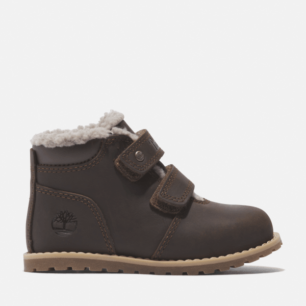 Timberland Pokey Pine Boot Met Klittenband Voor Peuters En Kleuters In Donkerbruin Bruin Kids, Grootte 24