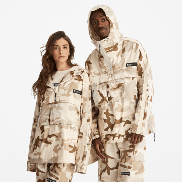 Timberland - Earthkeepers by Raeburn opvouwbare anorak in camouflageprint, unisex, groen, Grootte: S