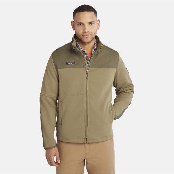 Timberland Pro Trailwind Fleecejas Voor Heren In Beige Donkergroen, Grootte 3XL