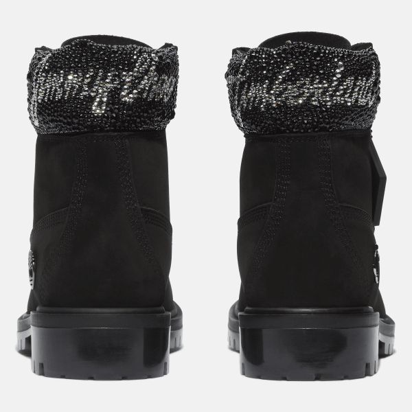Jimmy Choo x Timberland® Inch Crystal-Collar Boot for Women in Black