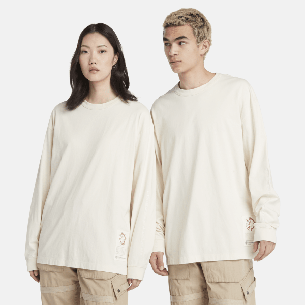 Timberland - Uniseks Earthkeepers by Raeburn T-shirt met lange mouwen van ongeverfde stof, unisex, No Color, Grootte: L