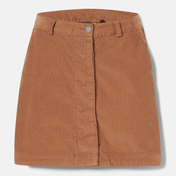 Needle Corduroy Skirt for Women in Brown