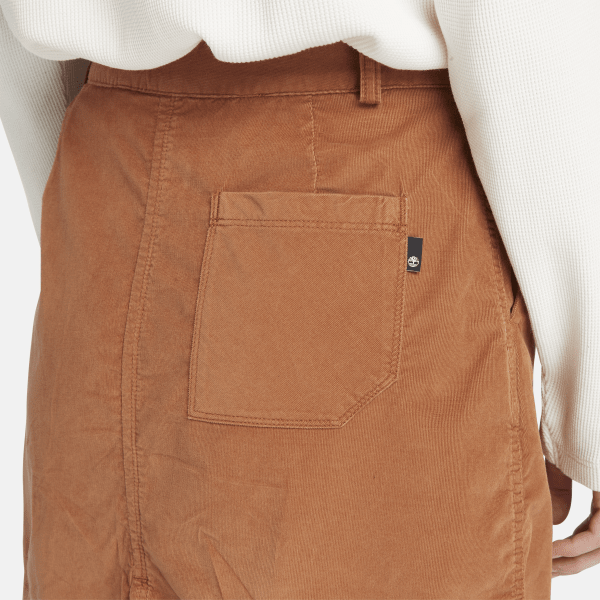 Needle Corduroy Skirt for Women in Brown