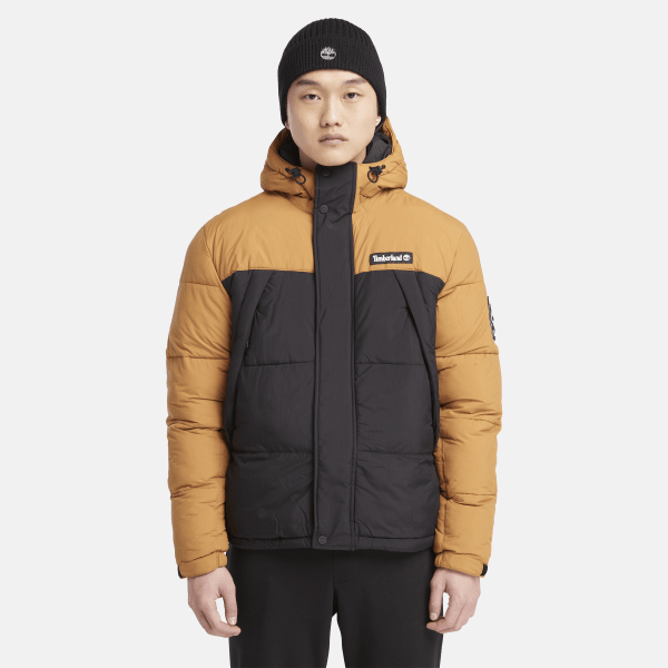 Yellow mens puffer jacket sale