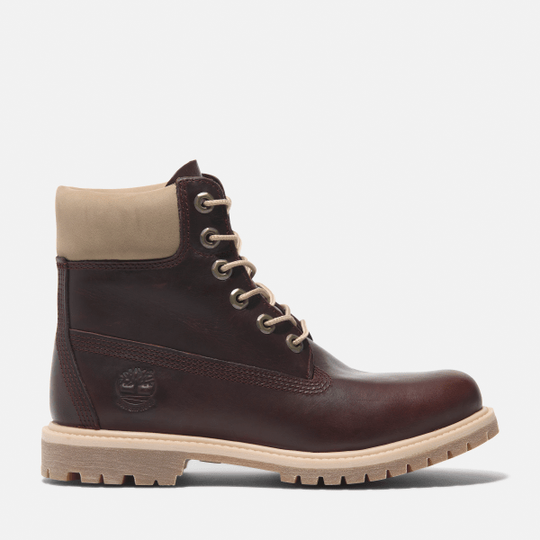 Timberland - Timberland Premium 6-Inch Waterdichte Veterboot voor dames in donkerrood, Vrouw, rood, Grootte: 38.5