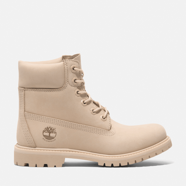 Timberland - Timberland Premium 6-Inch Waterdichte Veterboot voor dames in beige, Vrouw, beige, Grootte: 41.5